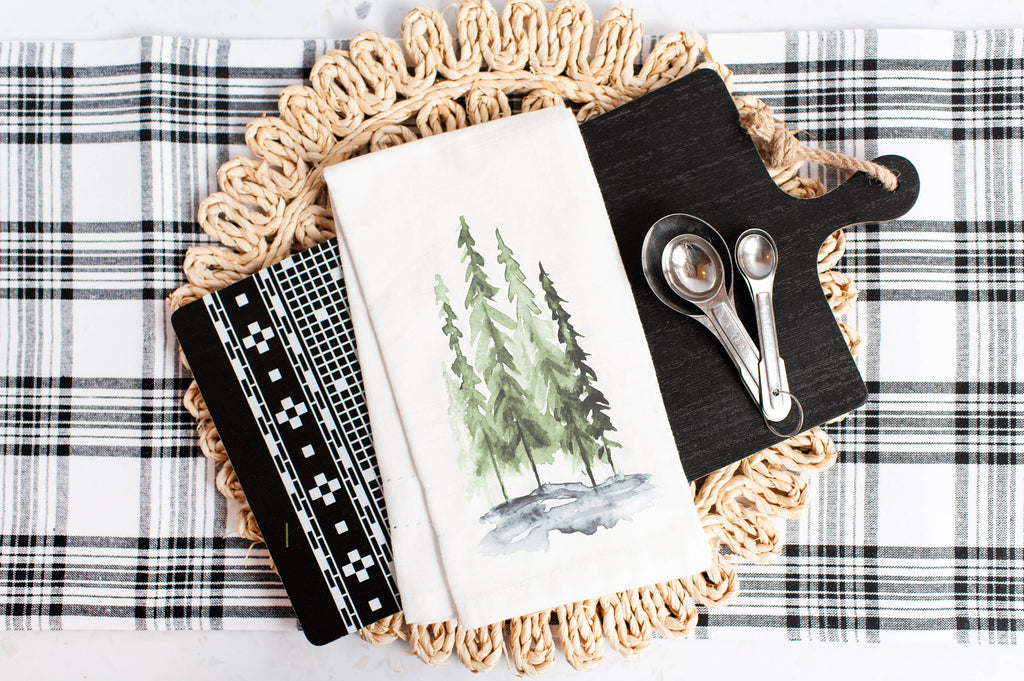 Watercolor Pines Towel