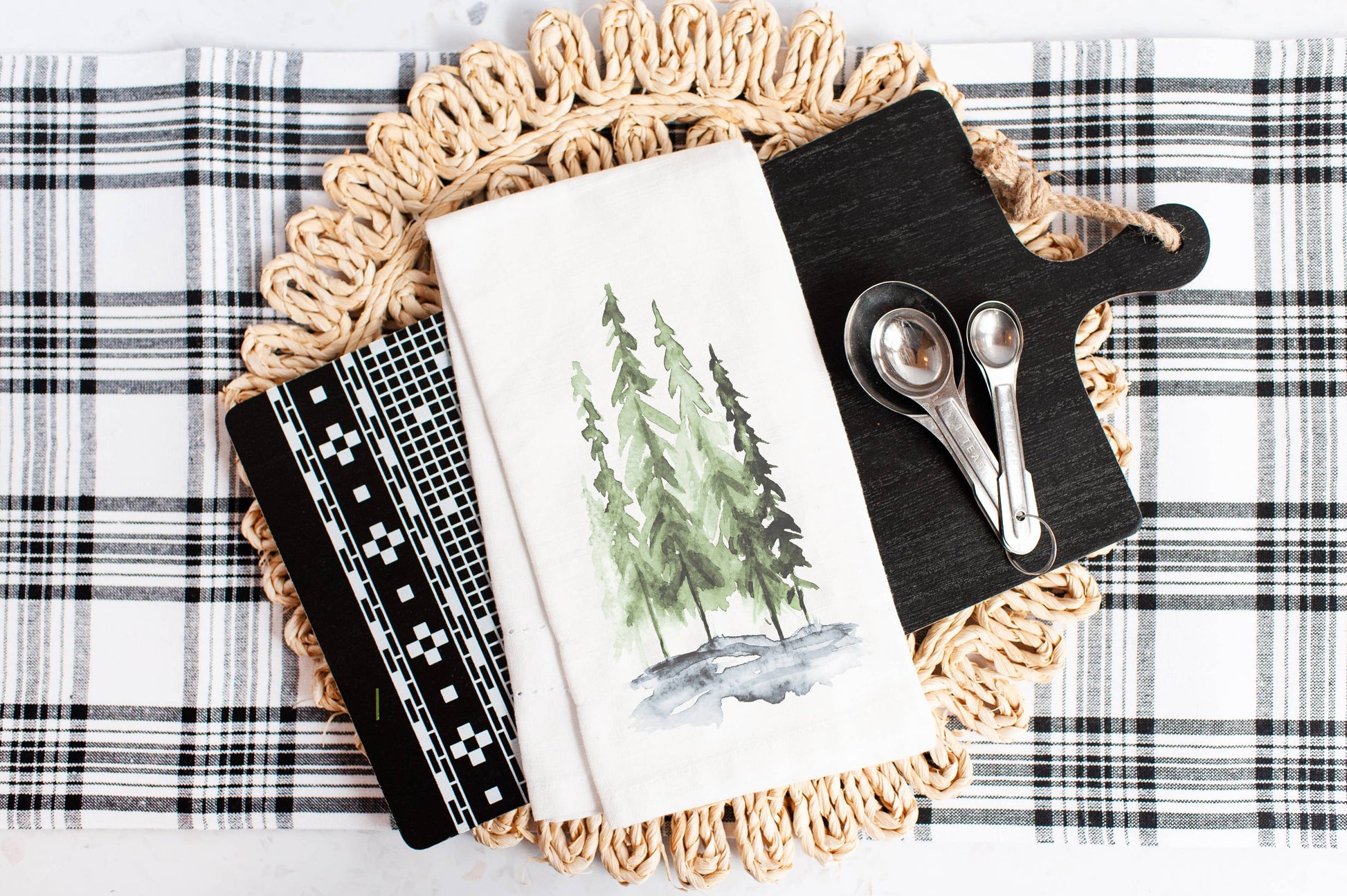 Watercolor Pines Towel