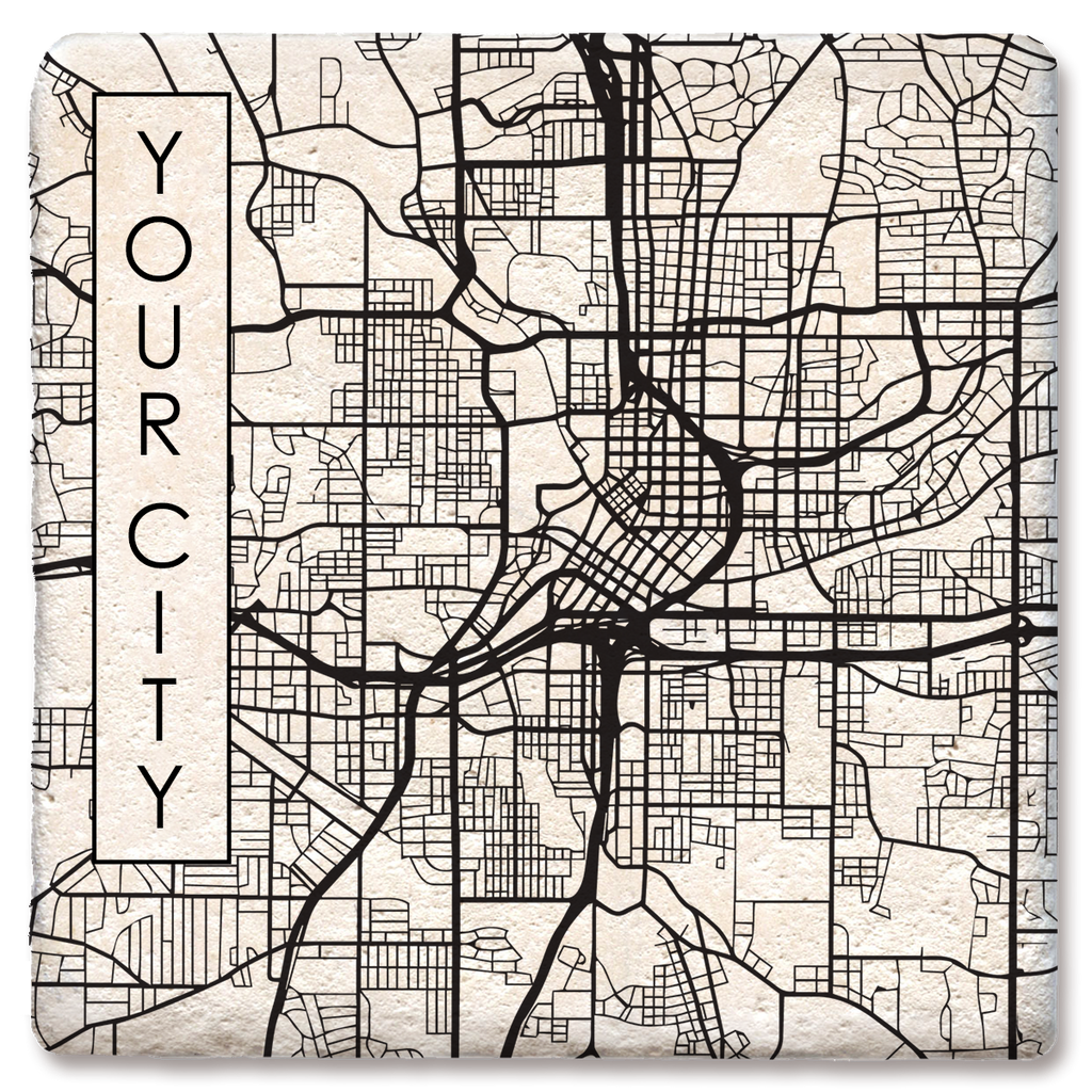 Custom City Street Map Coaster