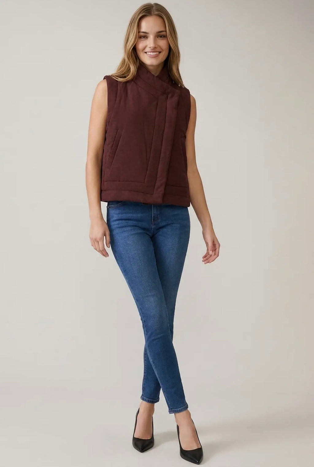 Asymmetrical Quilted Vest