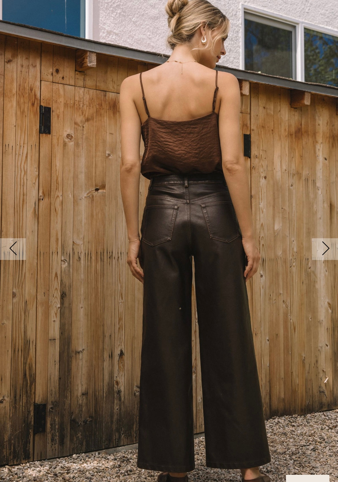 Distressed Faux Leather Pants