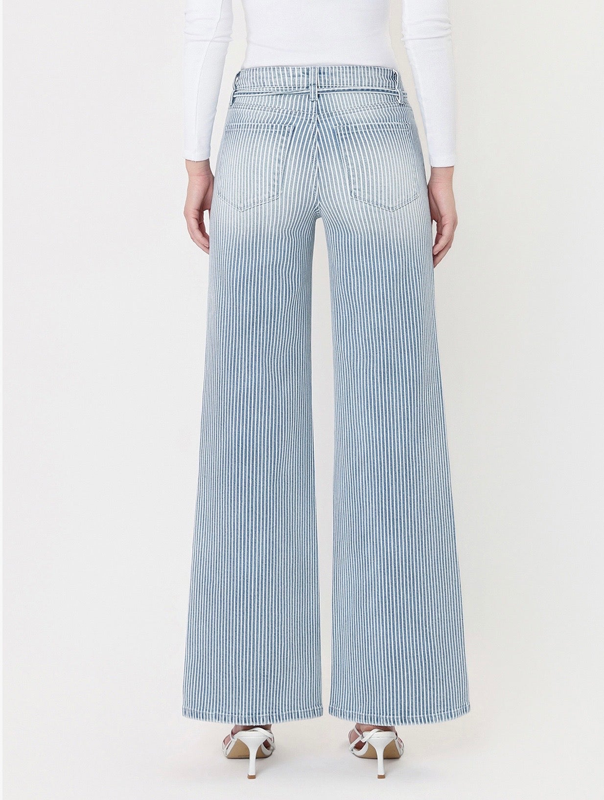 Vervet Stripe Drawstring Waistband Jeans