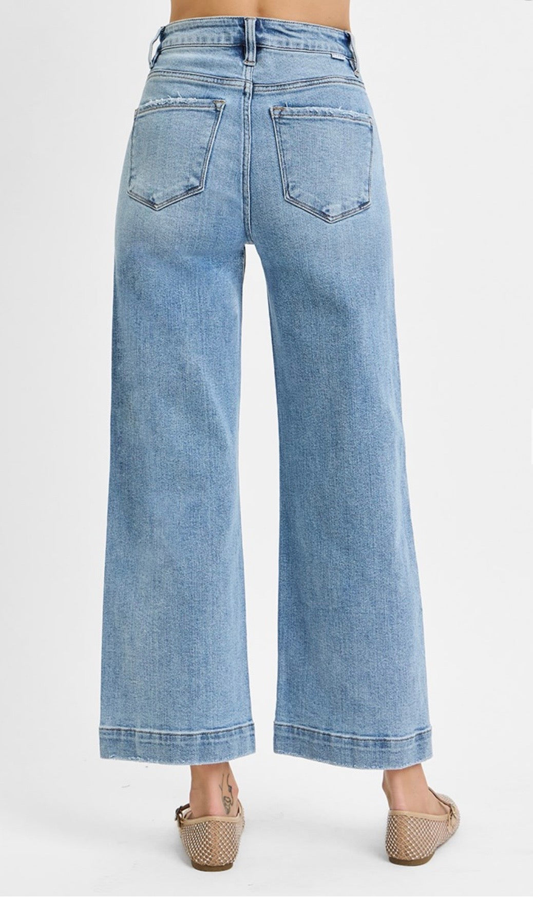Risen HR Crop Pintuck Jean