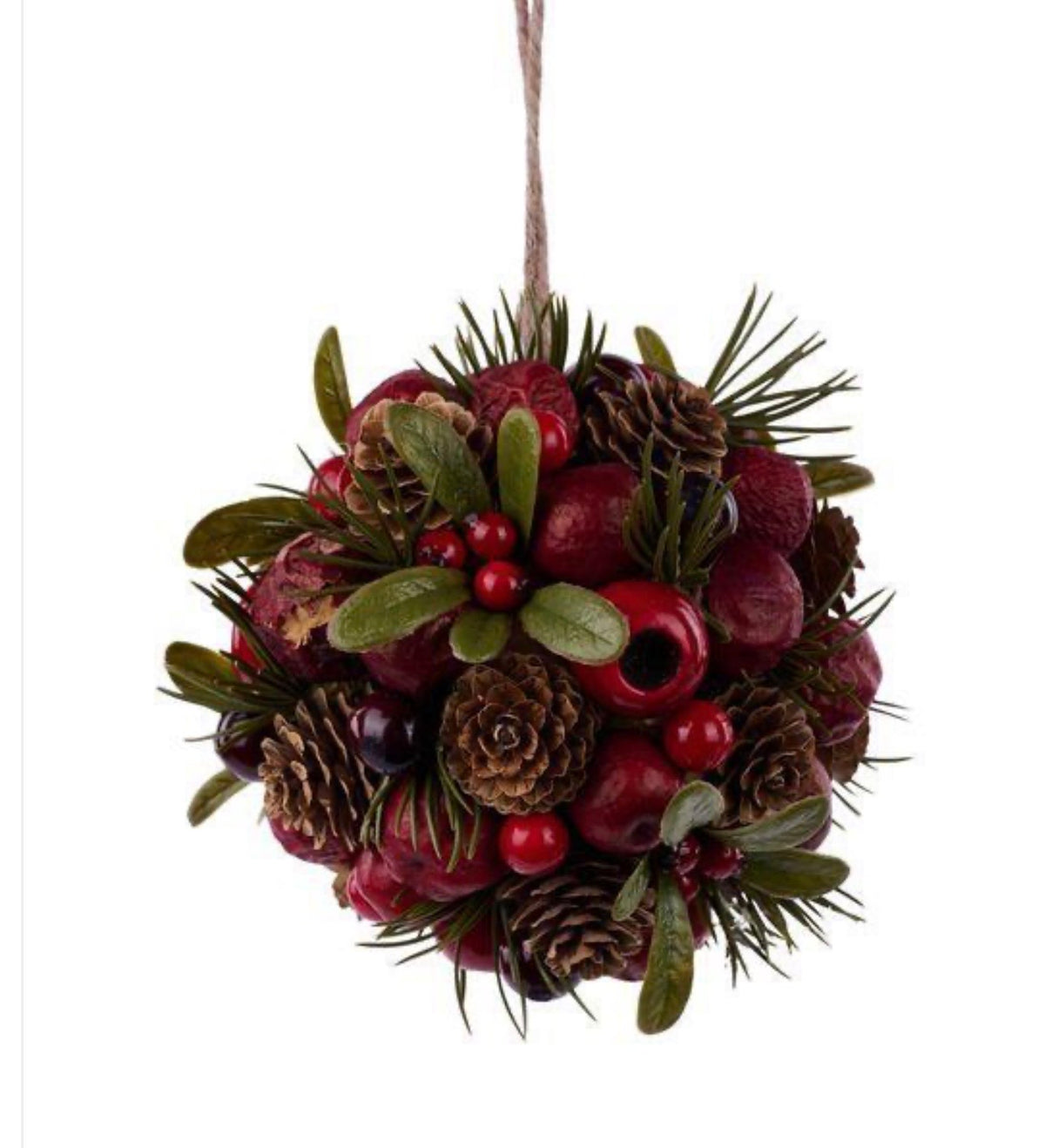 4.25" Berry Leaf w/Pinecone Ball