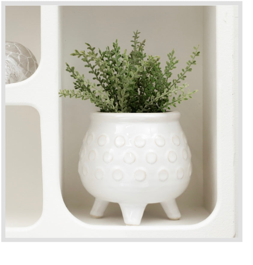 6" DOT PLANTER CERAMIC