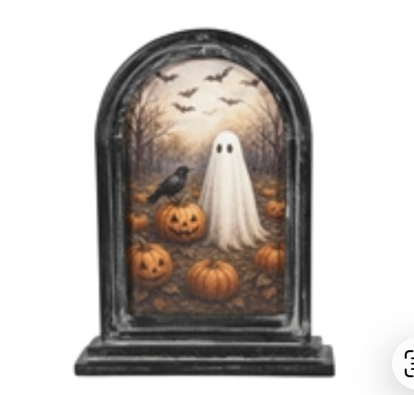 Haunted Ghost Arched Sign