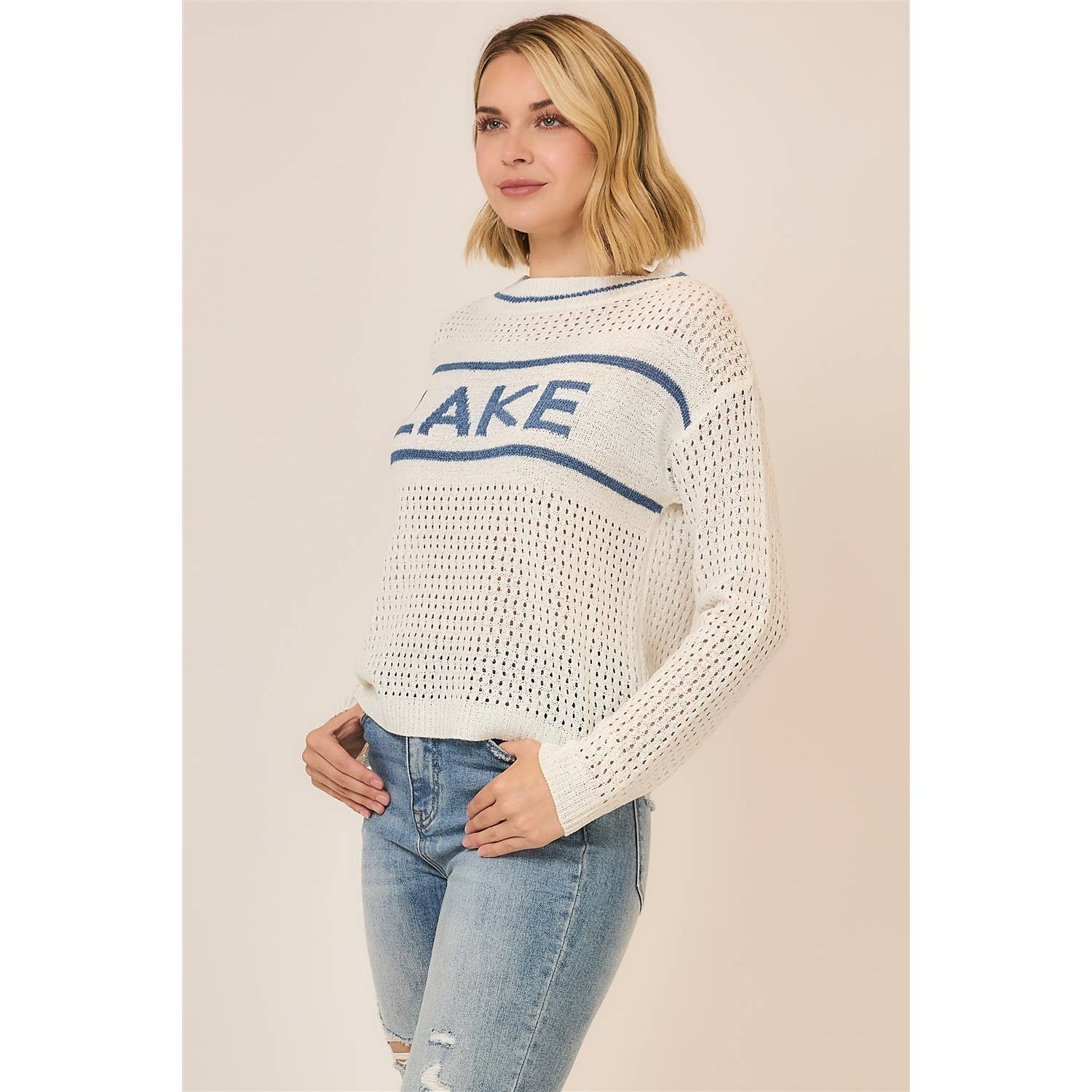 Open Light Knit LAKE Pullover Sweater