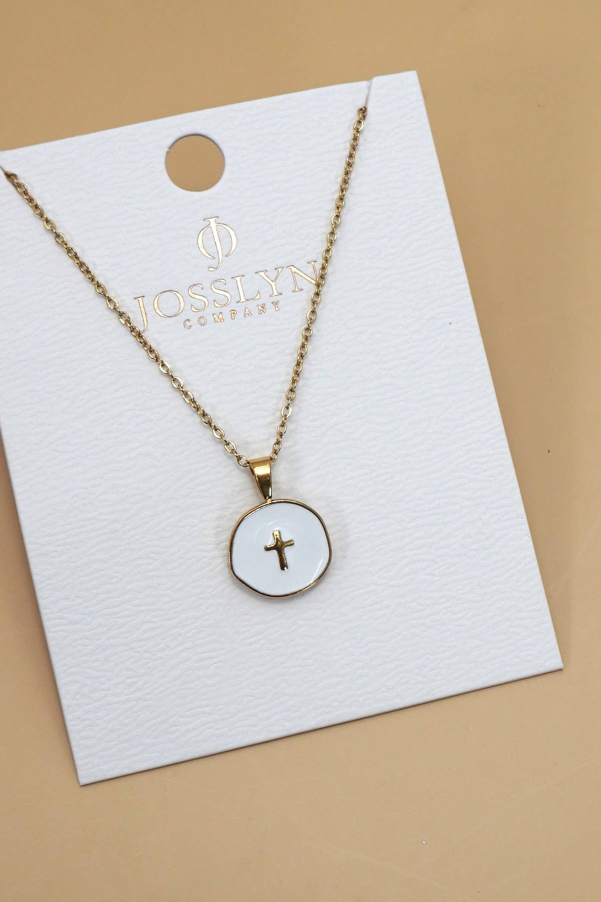 18K STAINLESS STEEL TARNISH FREE CROSS NECKLACE