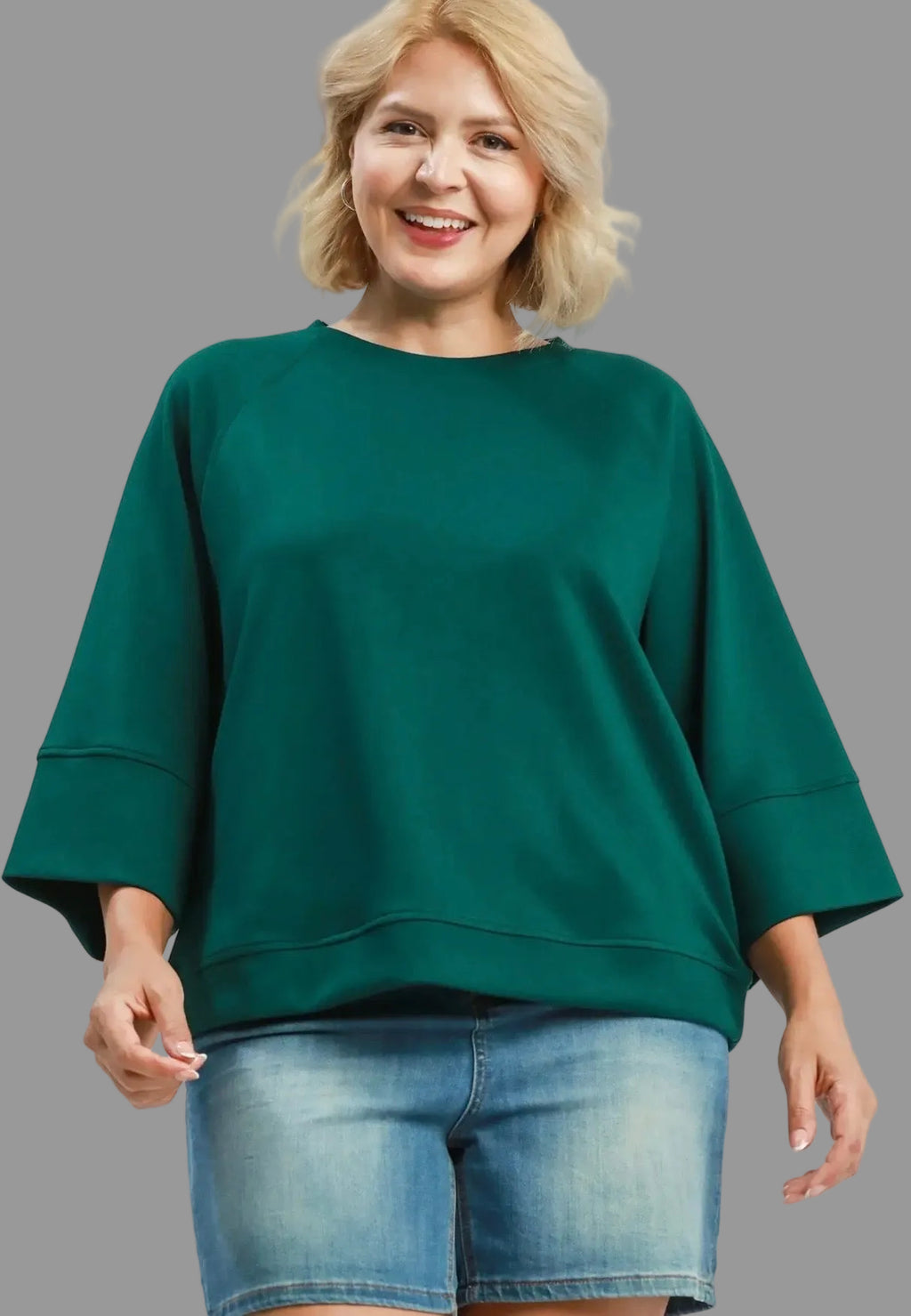 Curvy Luxe Knit Butter Soft Raglan Top