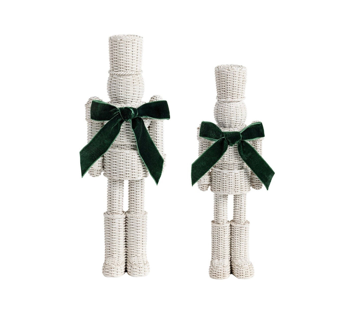 White Resin Wicker Nutcracker
