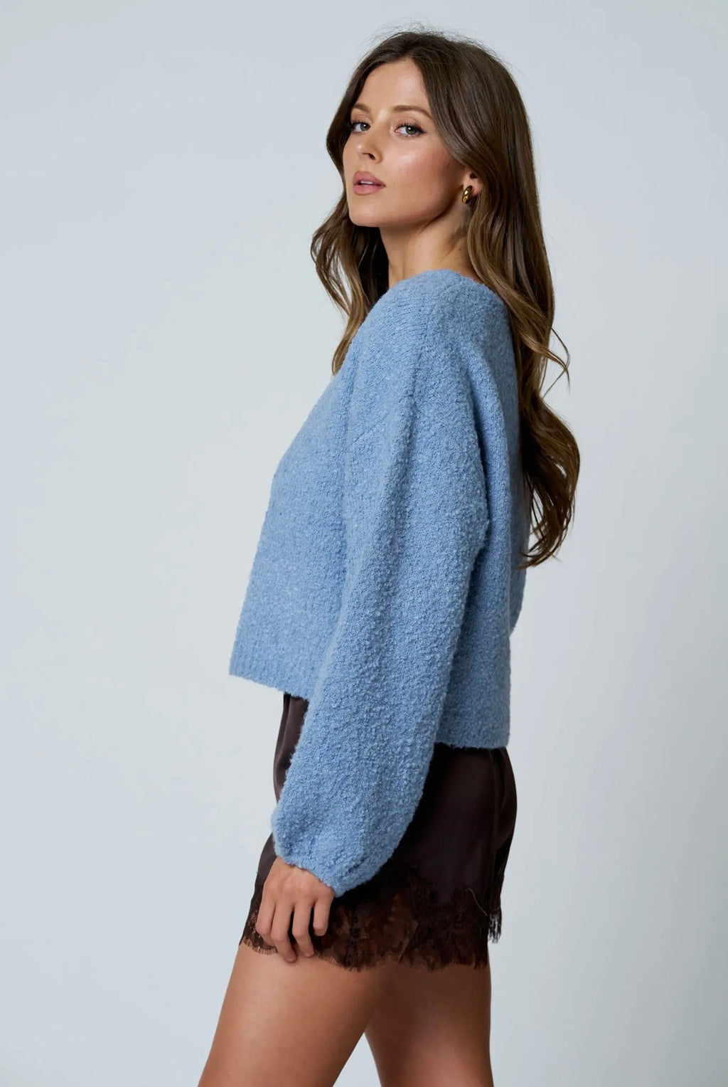 Long Sleeve Fuzzy Pullover Sweater