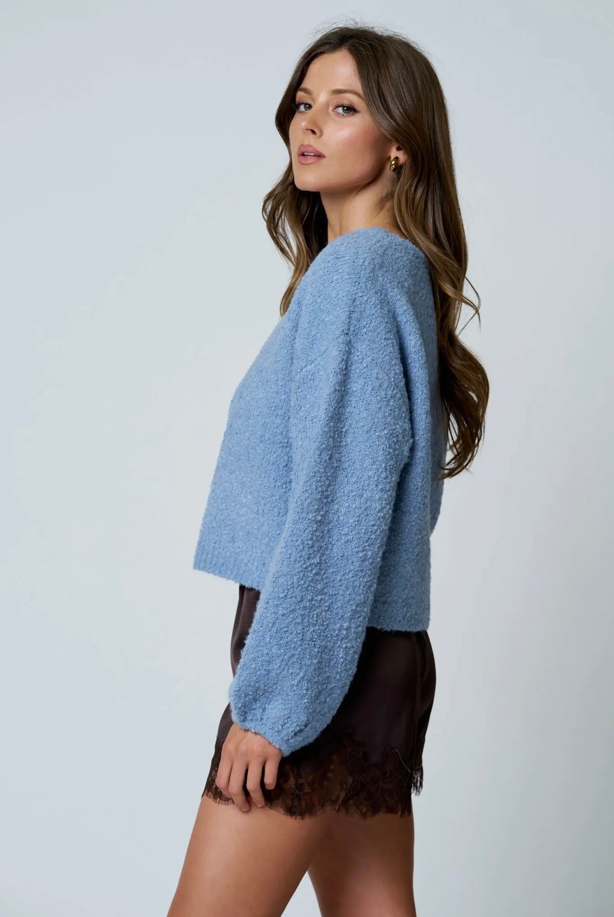 Long Sleeve Fuzzy Pullover Sweater