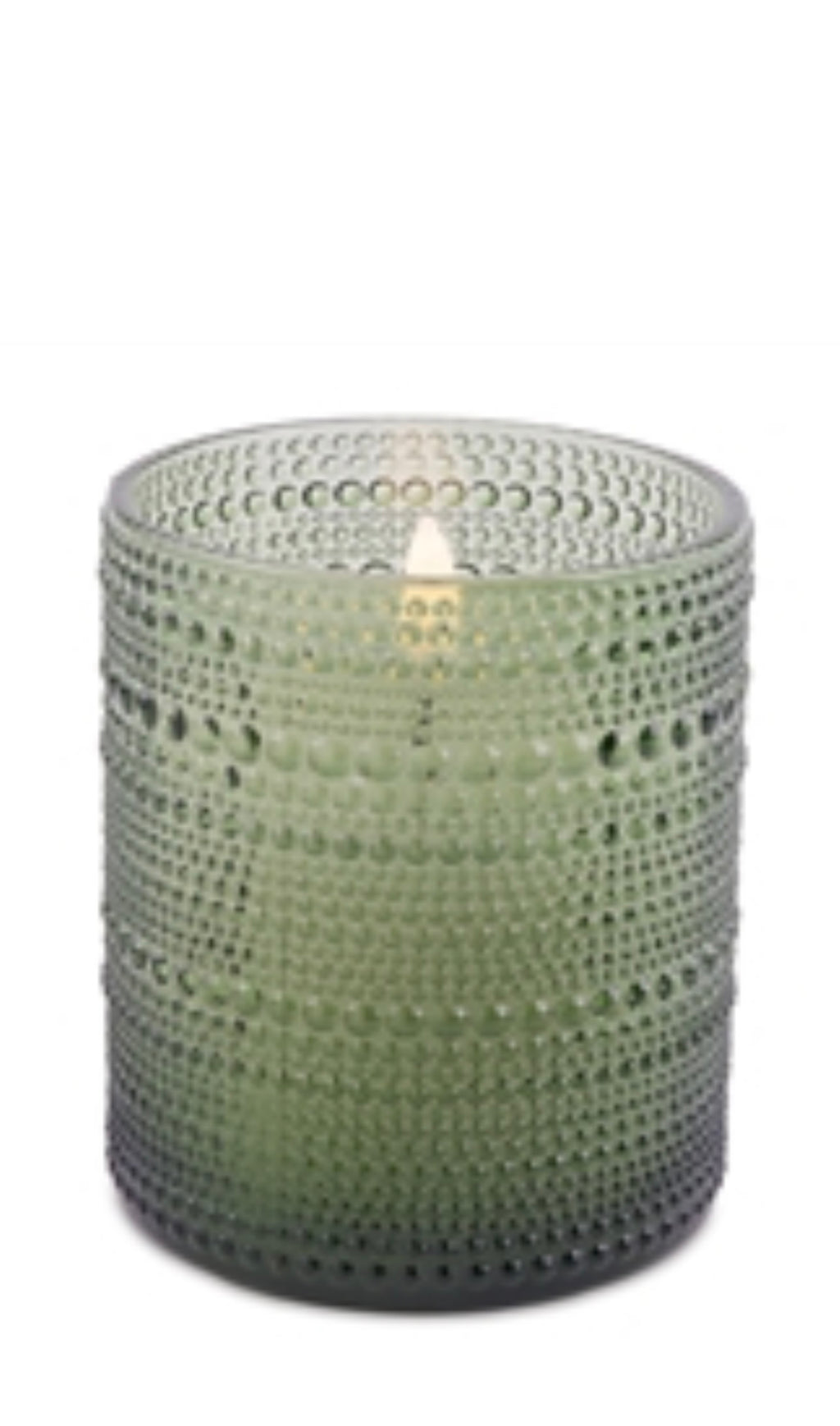 LED Glass Dotted Candle 4"