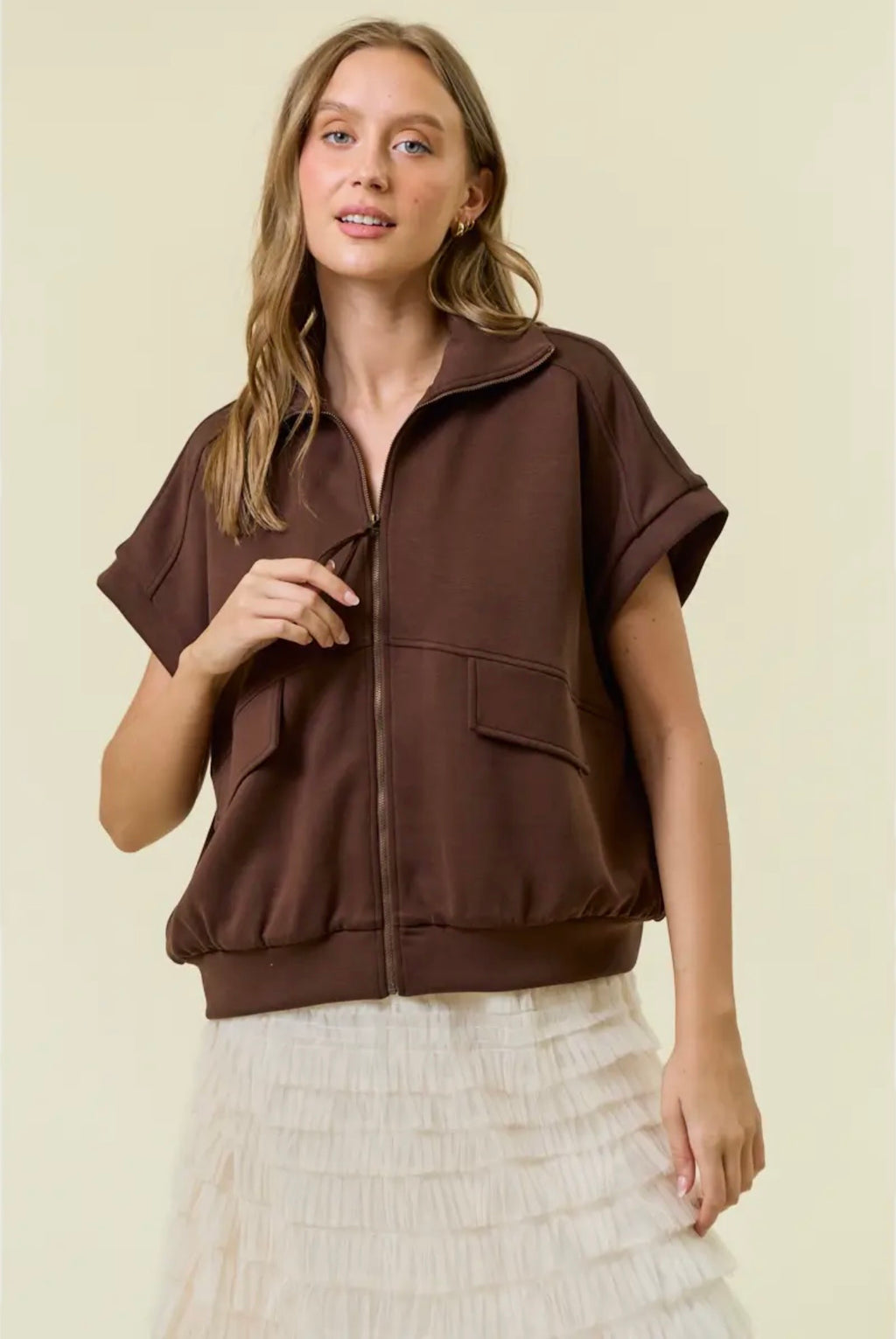 Butter Soft Brushed Modal Flap Pocket Jacket