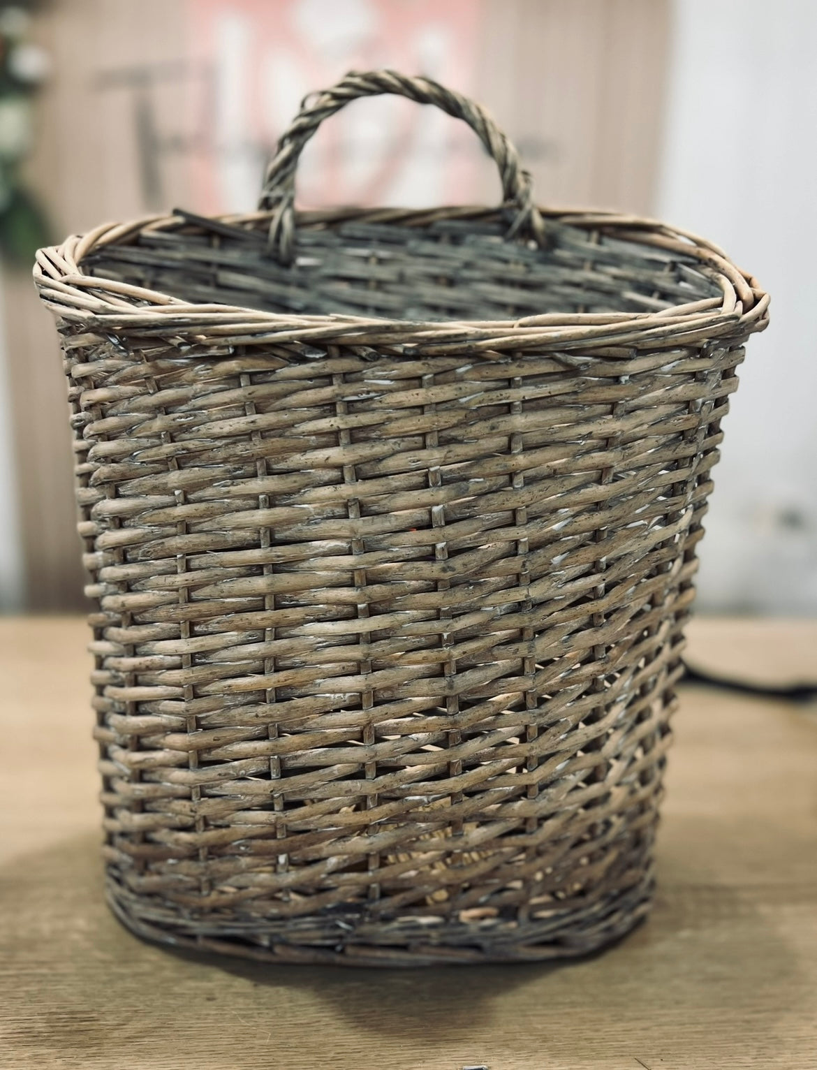GREY WILLOW HANGING BASKET