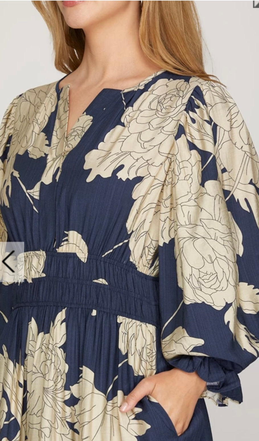 Tiered Floral Print Midi Dress