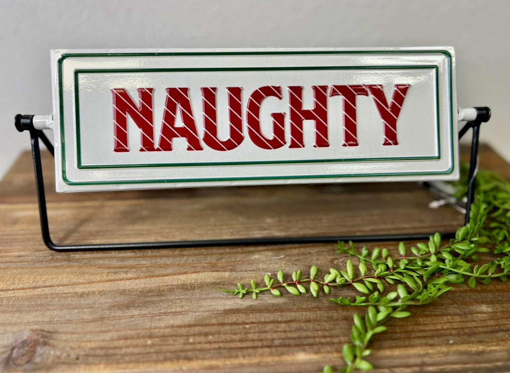 NAUGHTY / NICE FLIP SIGN
