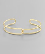 Wire Crossed Cuff Bracelet