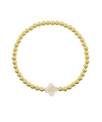 Clover stainless steel ball bracelet