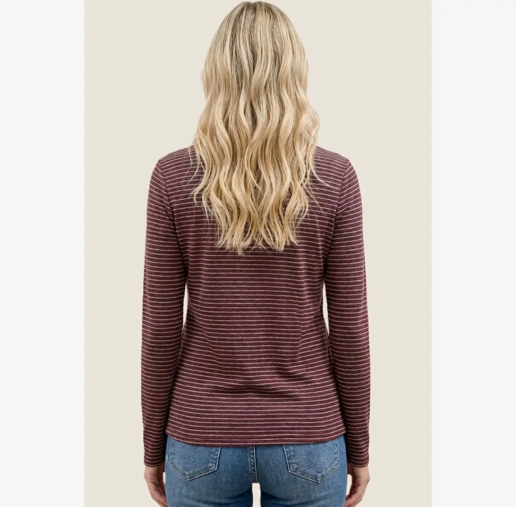 Crewneck Striped Jersey Top