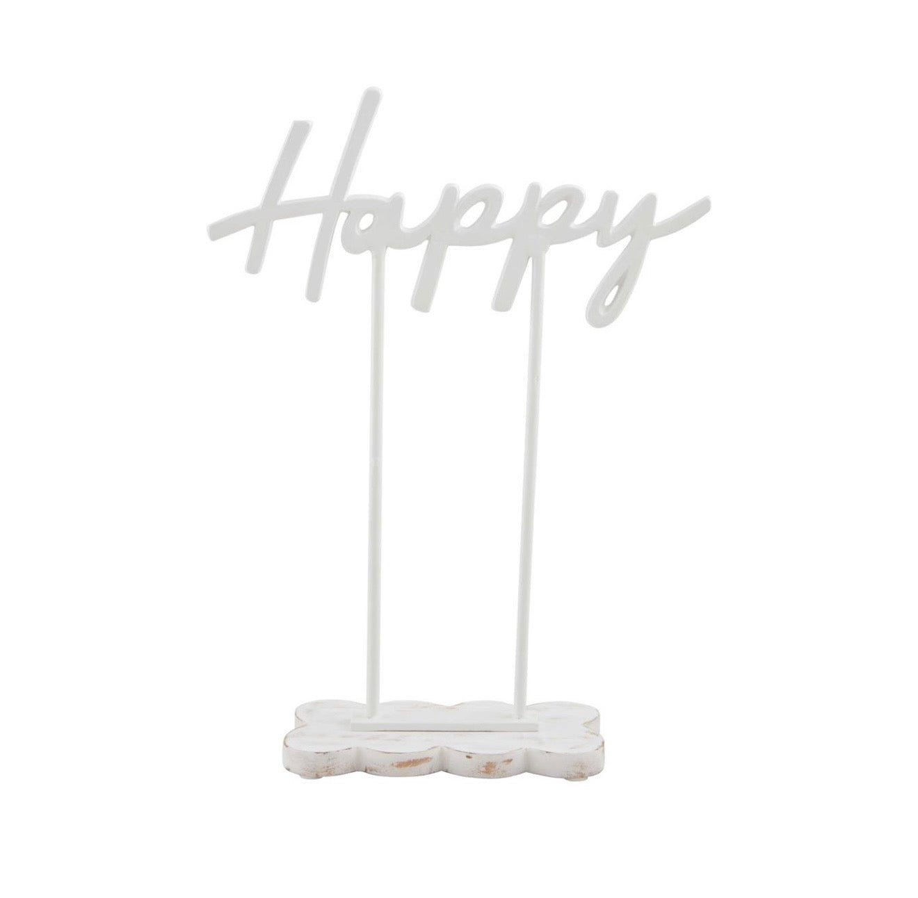 Happy Word Sign on Stand