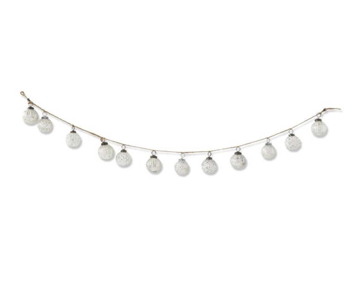48" Mercury Glass Round  Ornament Garland