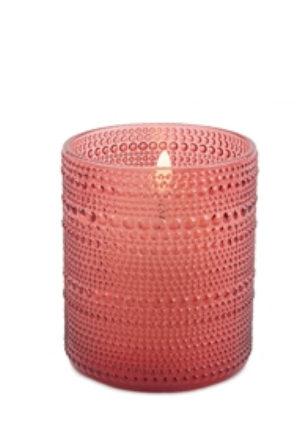 LED Glass Dotted Candle 4"