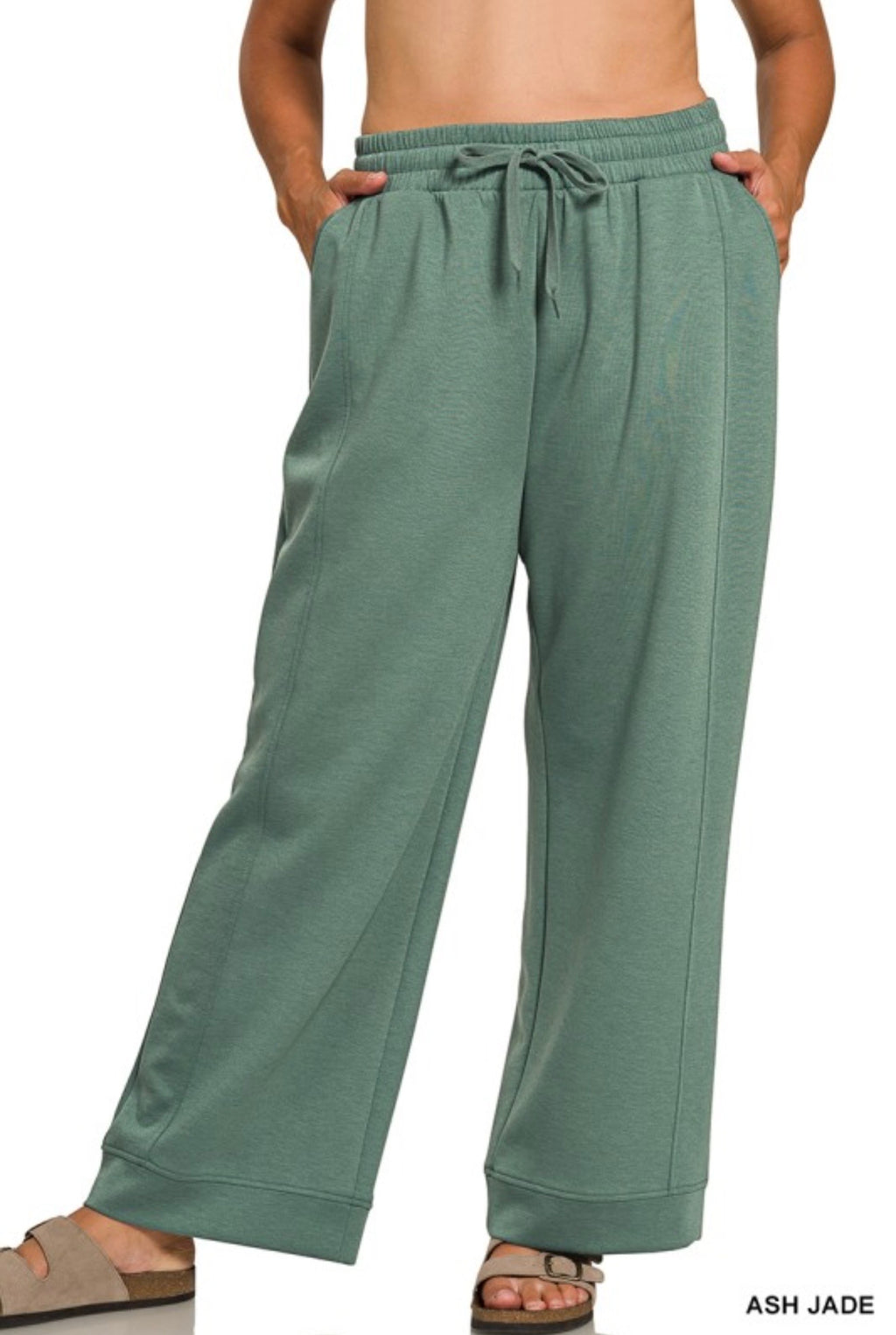 Curvy Scuba Drawstring Pants