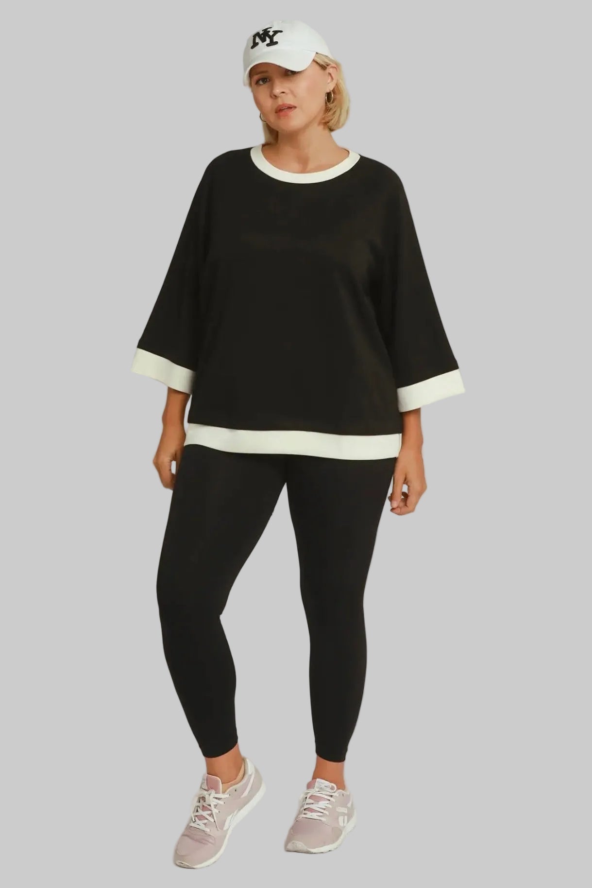 Curvy Luxe Knit Butter Soft Color Block Top