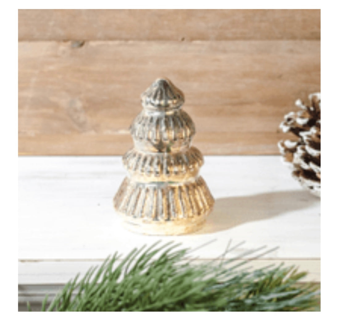 3.5" GOLD GLASS DECO TREE