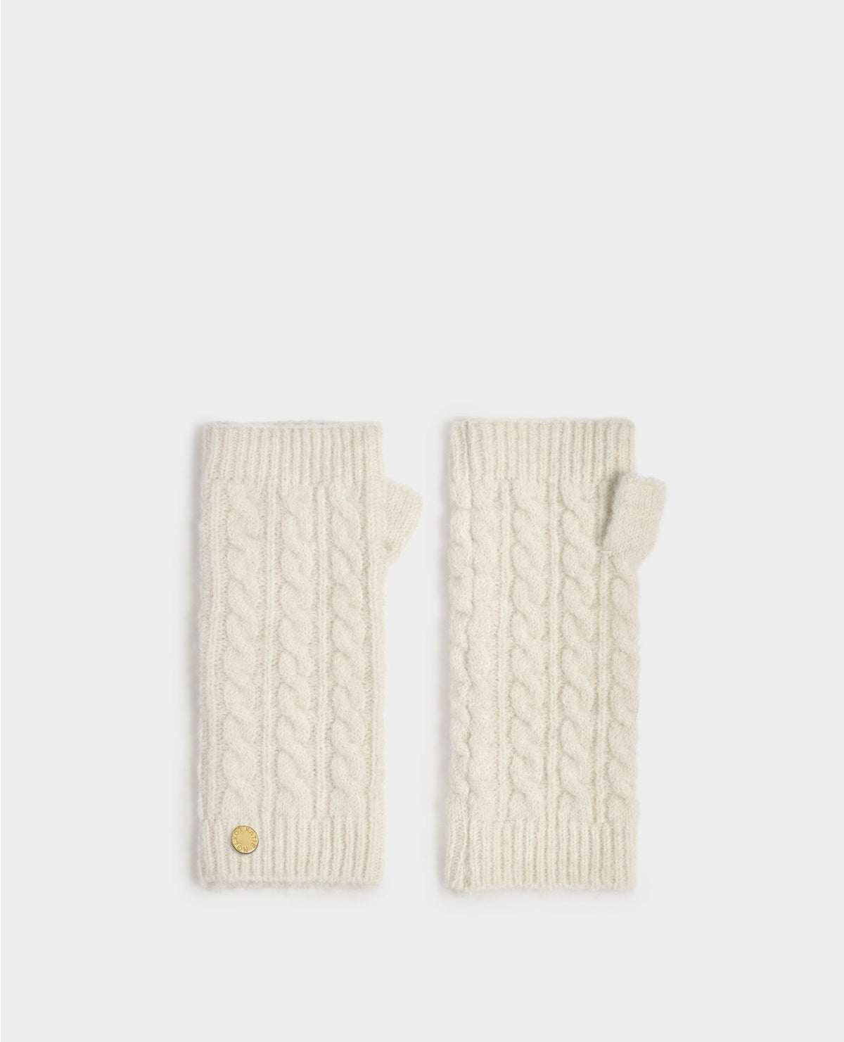 Cable Knit Fingerless Hand Warmer Mittens