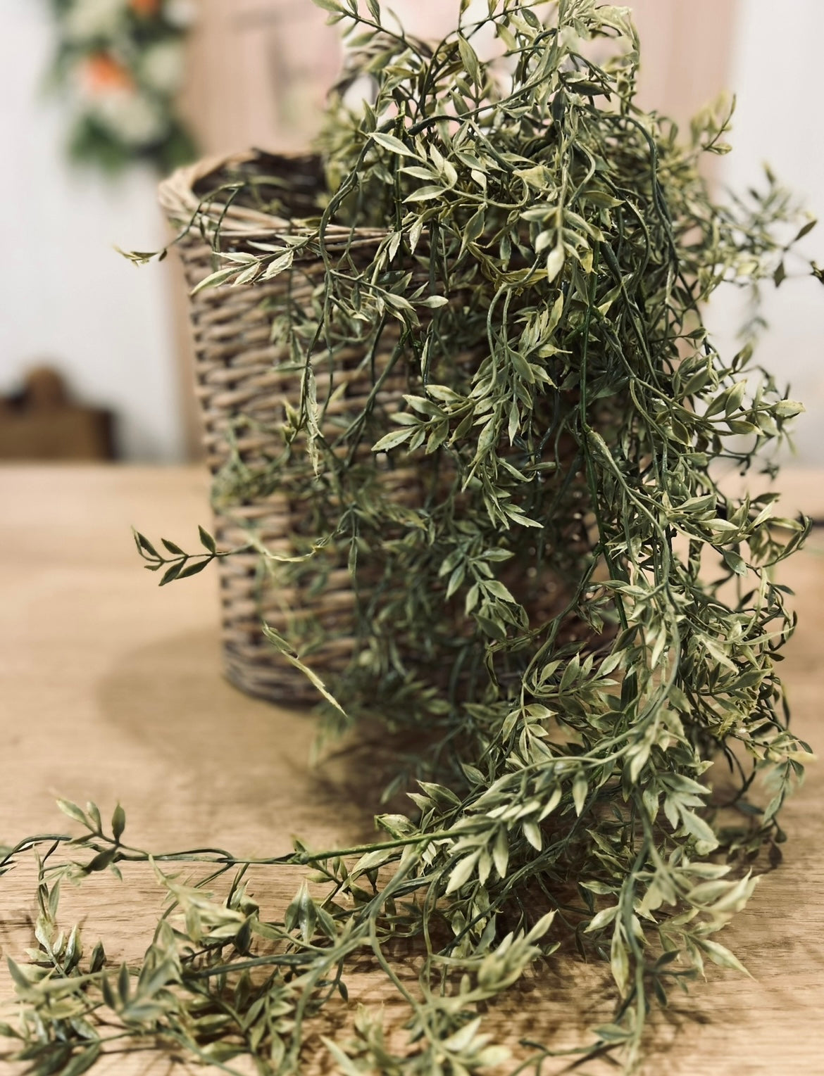 GREY WILLOW HANGING BASKET