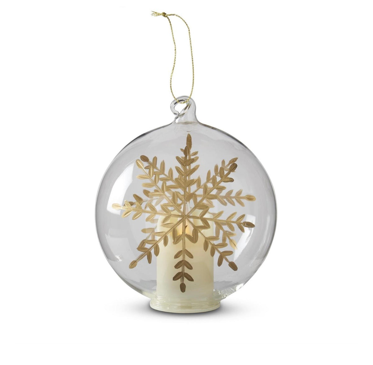 LED Gold Gilded Snowflake Ornament Decor