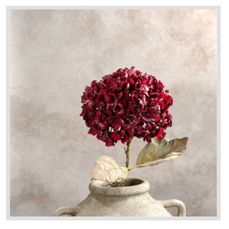 25" Burgundy Hydrangea Branch