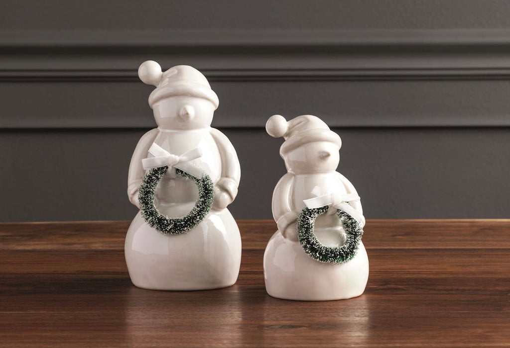 White Ceramic Snowman