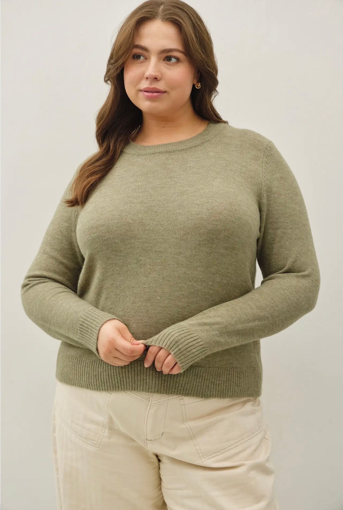 Curvy Ultrasoft Crewneck Sweater