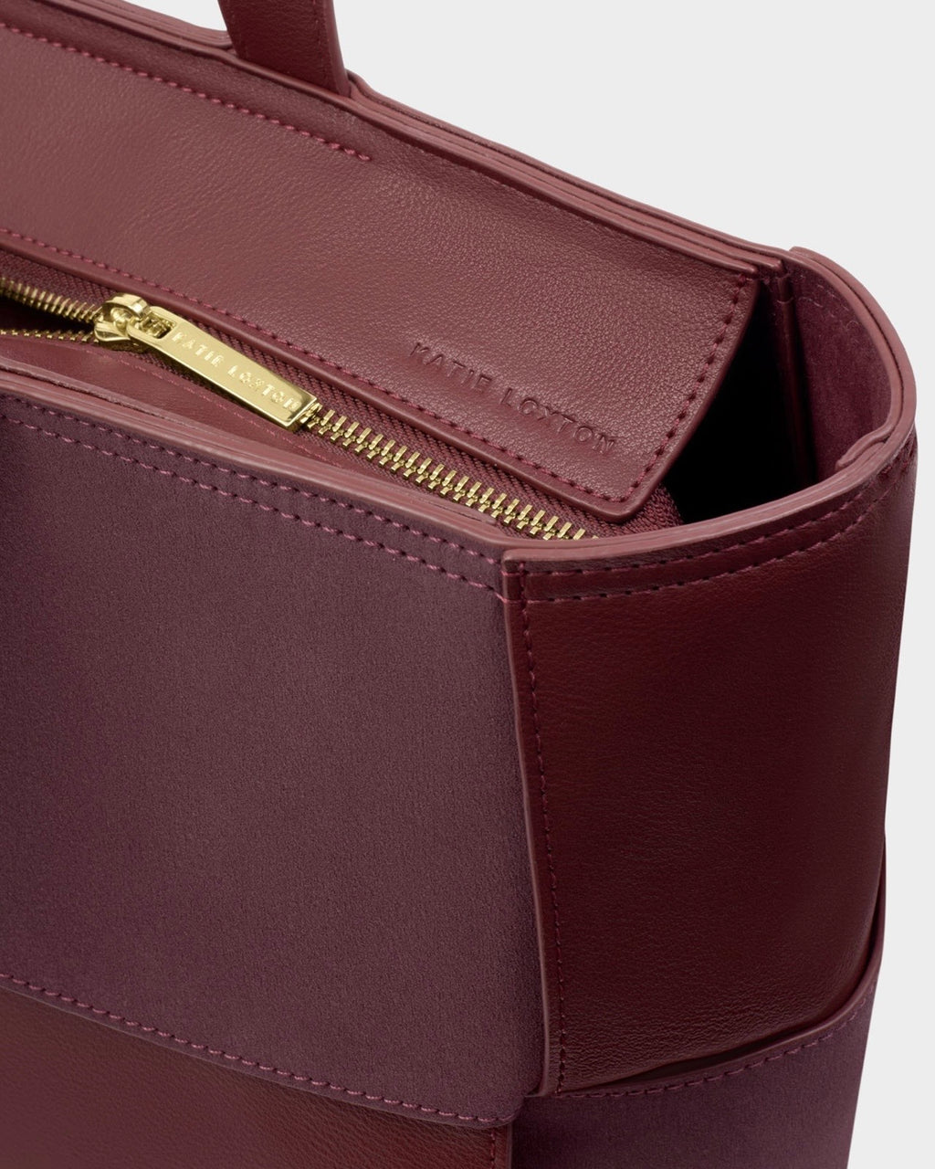 Taya Hand Woven Suedette Tote Bag in Cherry