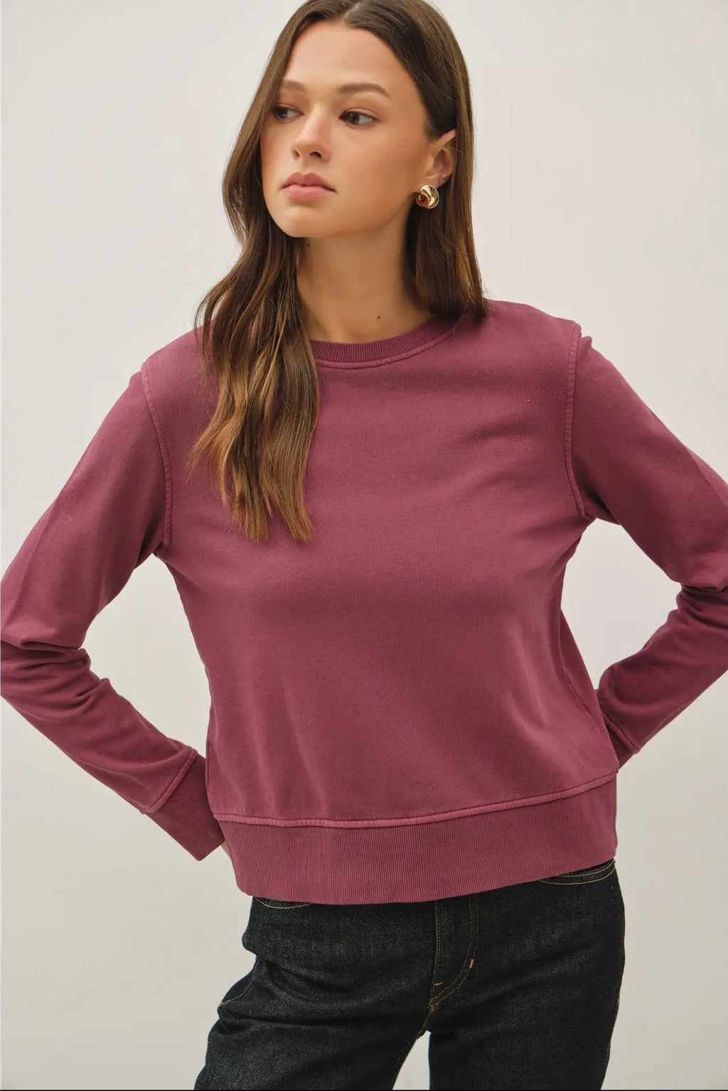 Lightweight Essential Crewneck Sweatshirt