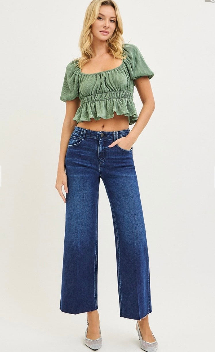 Risen HR Wide Leg Jeans