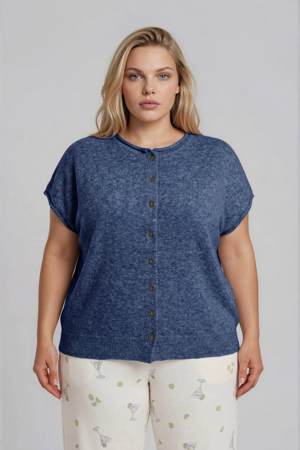 Curvy Raw Edge Seamless Lightweight Cardigan