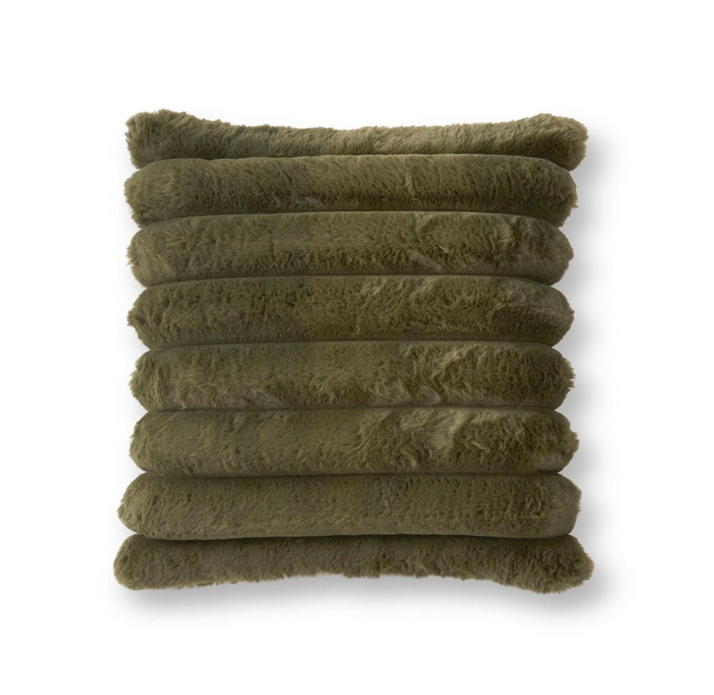 18" Square Vegan Fur Decorative Pillow