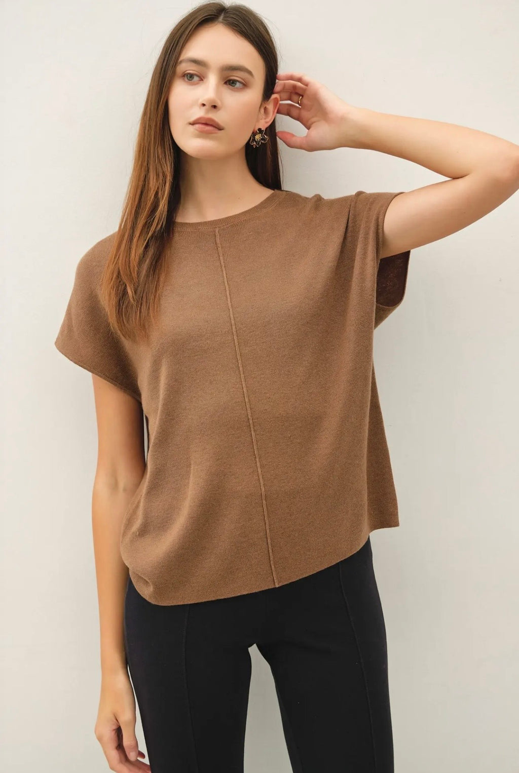 Curvy Ultrasoft Cap Sleeve Short Sleeve Sweater