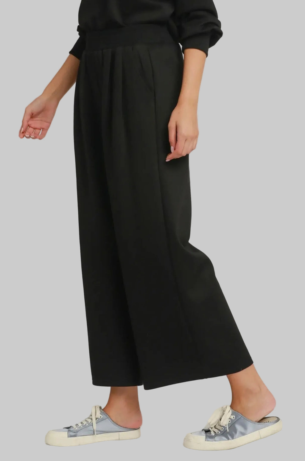 Luxe Knit Butter Soft Pleated Wide Leg Lounge Pant