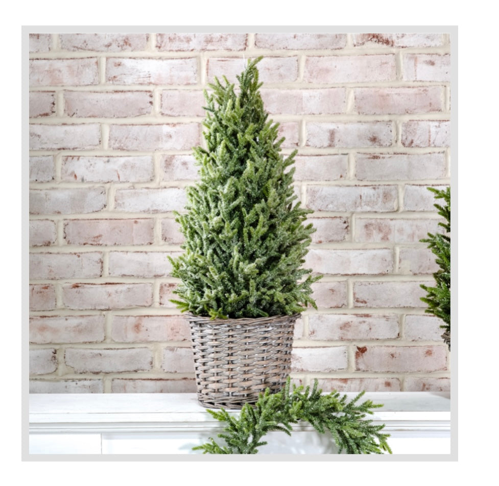 24" GLITTER TOPIARY IN BASKET