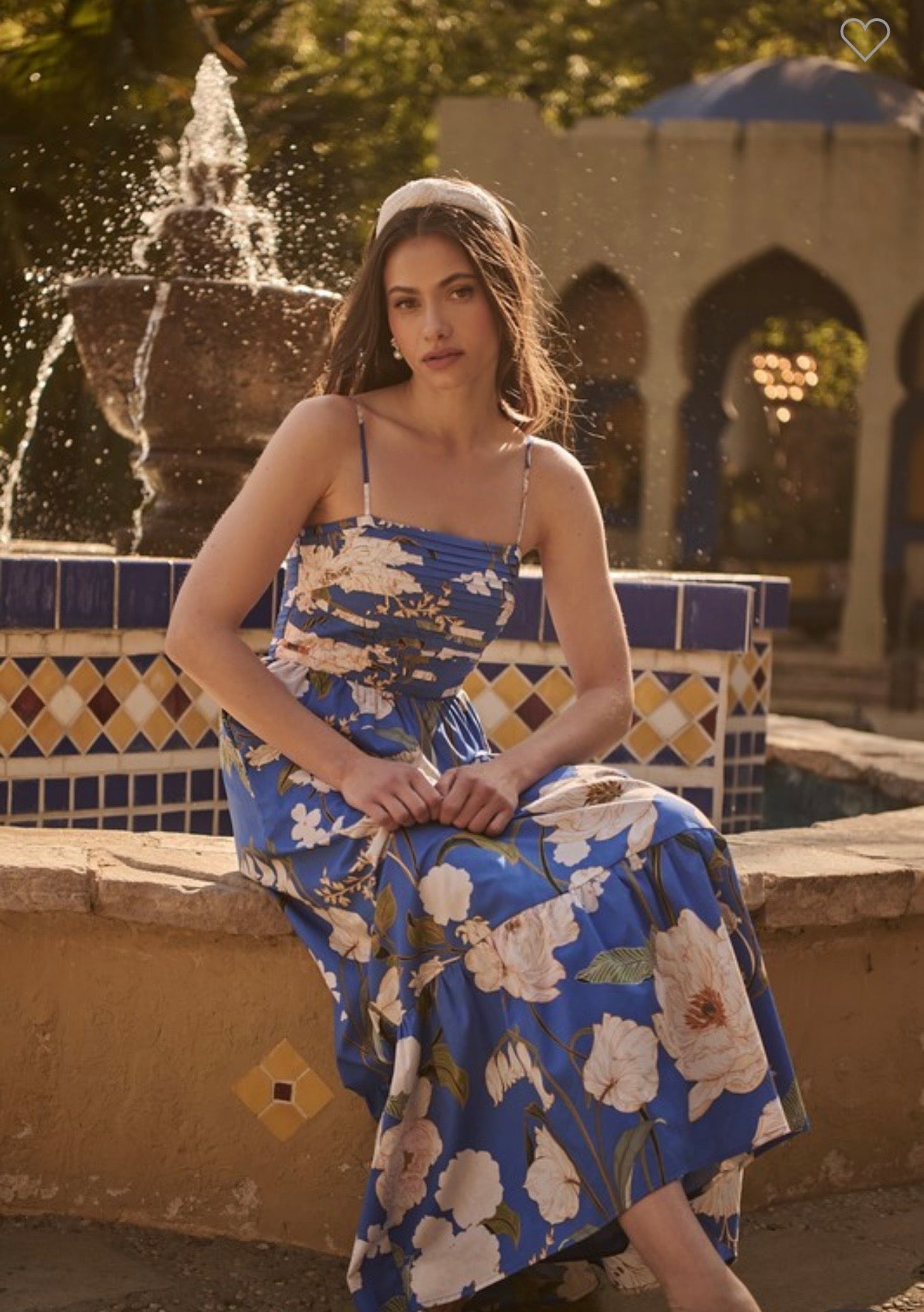 Floral Pleated Maxi Dress