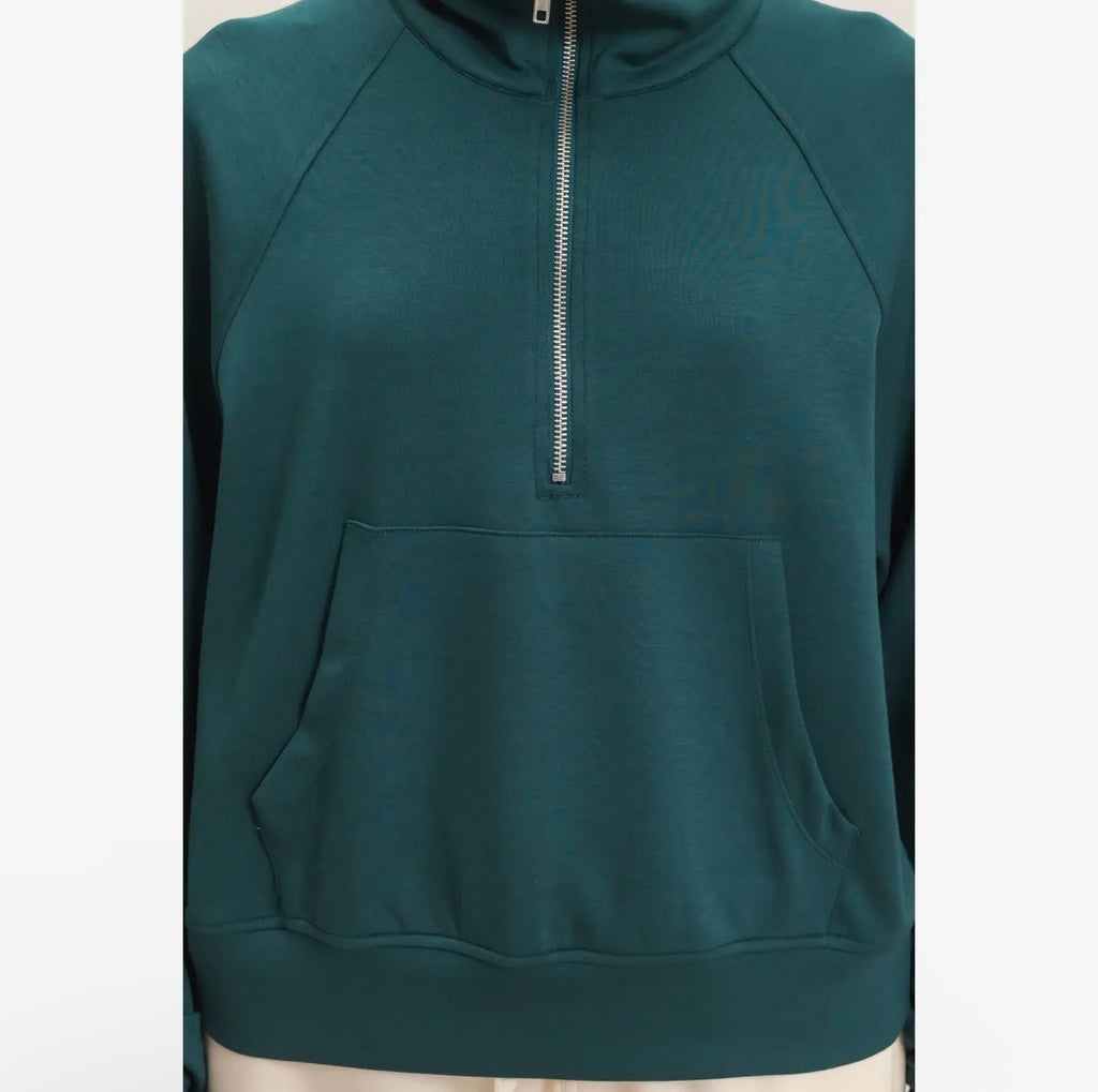 Half-Zip Scuba Sweatshirt