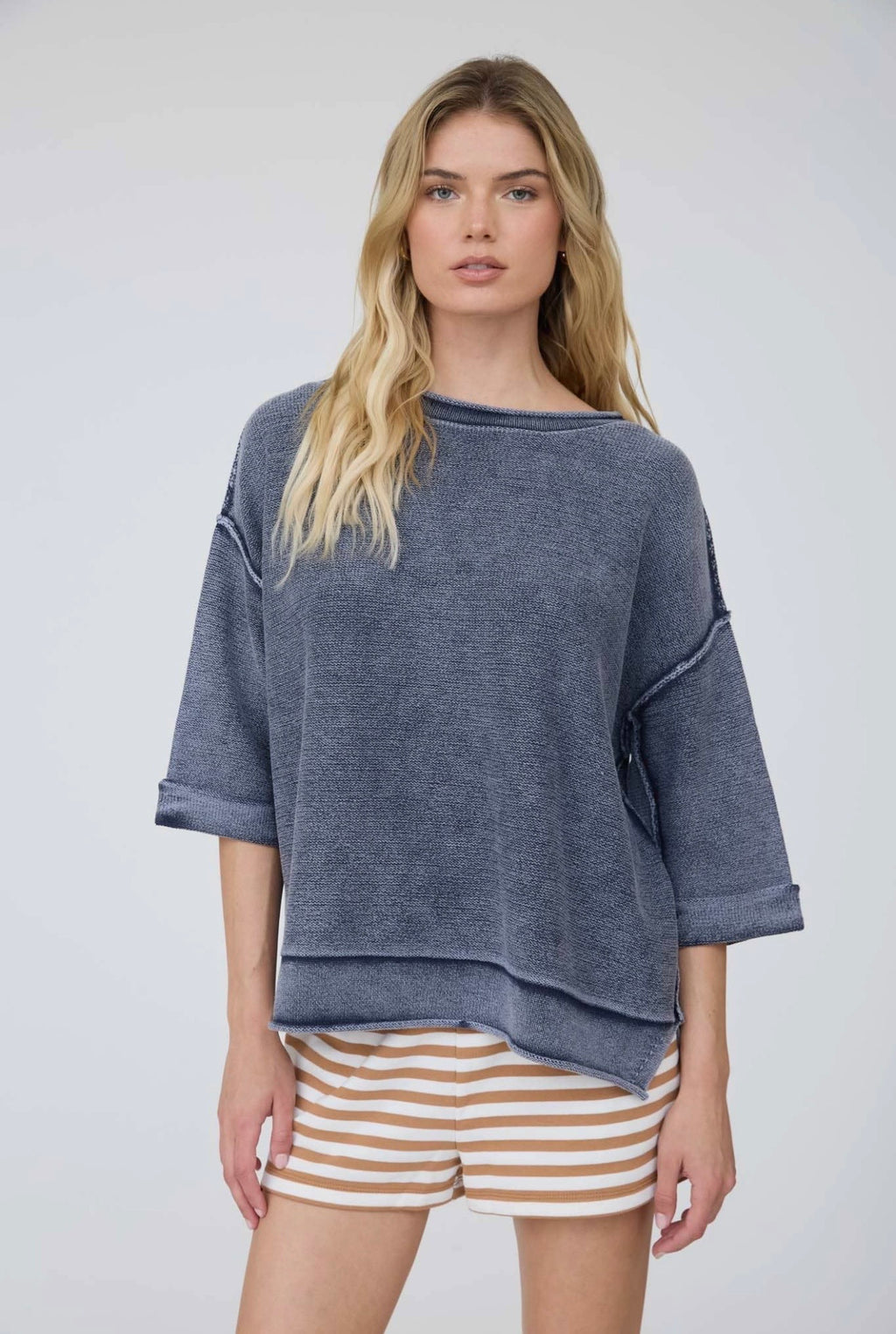 Mineral Wash Inverted Seam Sweater