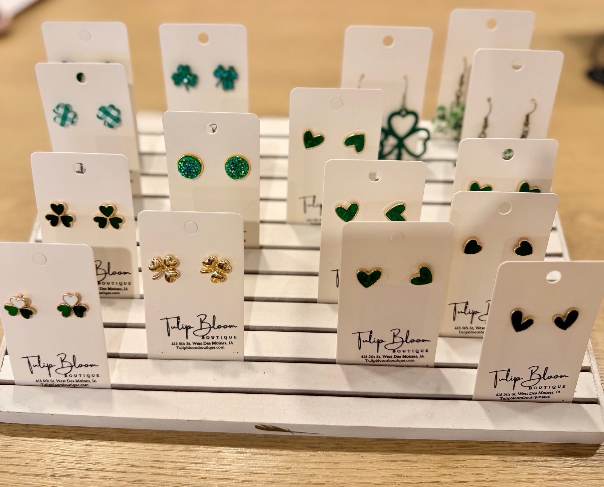 Local vendor St. Patricks Day Earrings