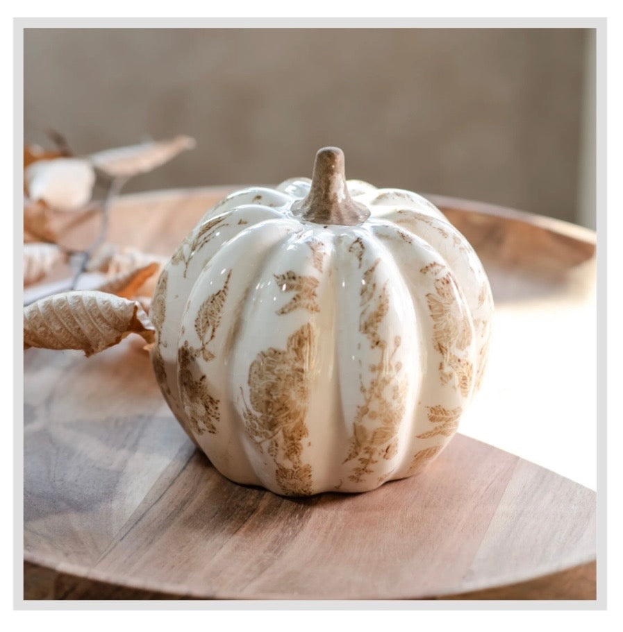 7" Beige Heirloom Pumpkin