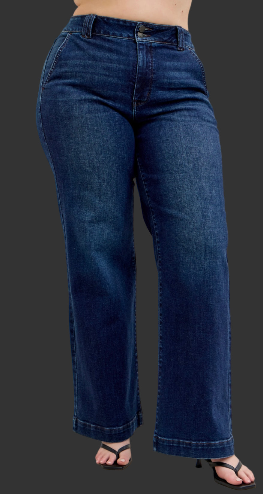Curvy Judy Blue Dark Trouser Jean